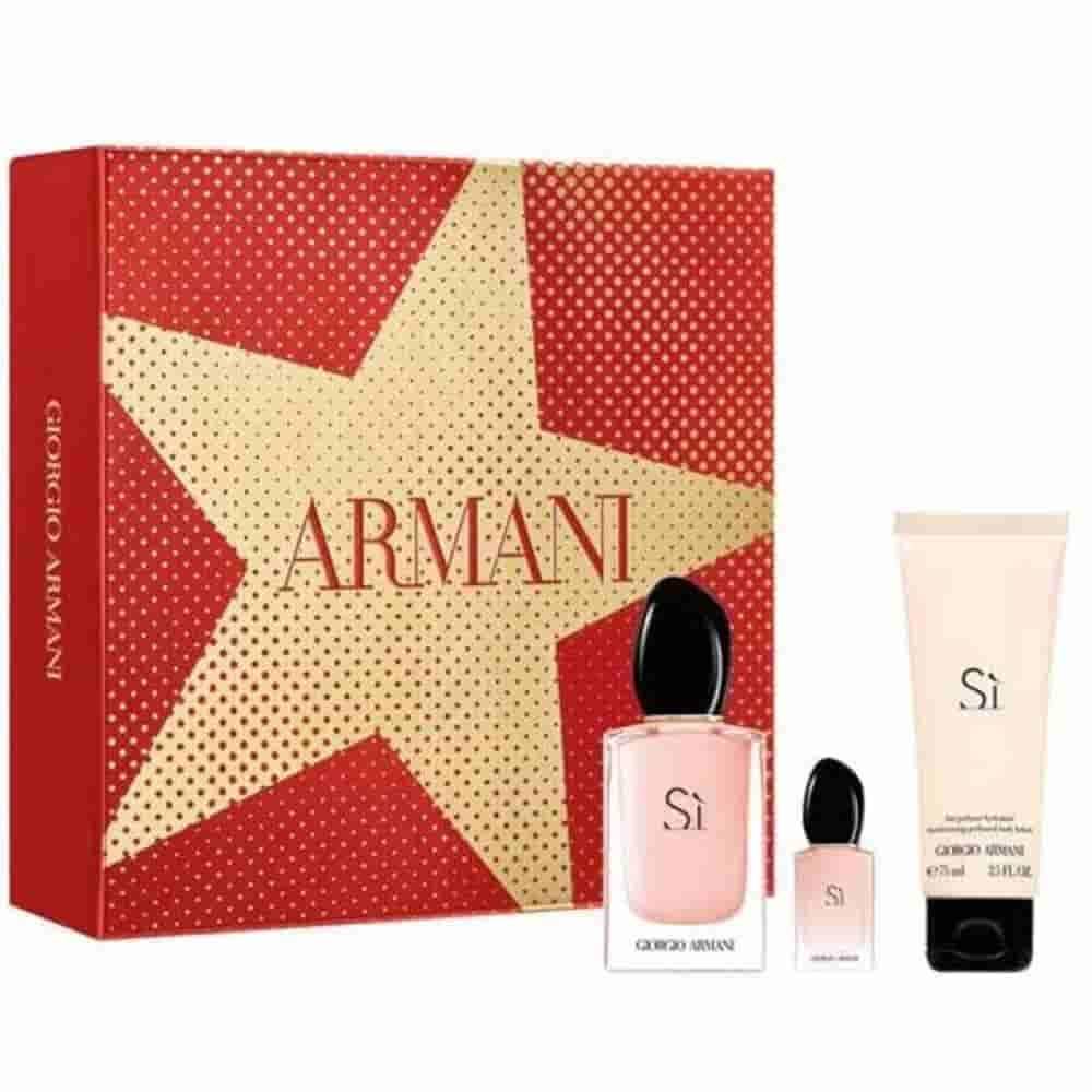 ARMANI Si Edp 100ml Gift Set + 15ml + Body Lotion